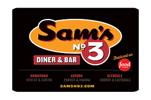 Sams No 3 Diner and Bar Gift Card Logo