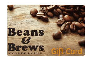 Beans & Brews Coffee House Gift Card Logo 